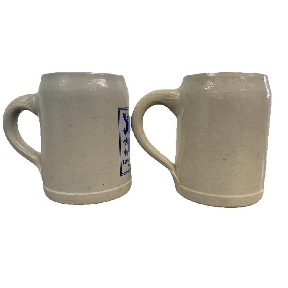 LOT of 2 Vintage Stoneware Lowenbrau Munich .5L German Beer Stein Mugs - Picture 5 of 5